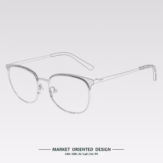 아세테이트 눈썹 여자 유행 광학 프레임을 가진 금속