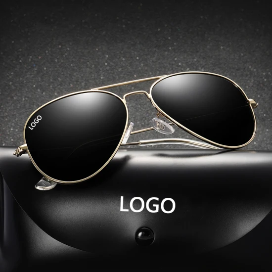 새로운 디자인 패션 고품질의 다채로운 편광 UV400 파일럿 선글라스 대형 금속 프레임 Tac 렌즈 남여 선글라스